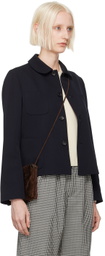 Comme des Garçons Girl Navy Peter Pan Collar Jacket