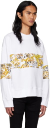 Versace Jeans Couture White Printed Sweatshirt