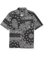 Sacai - Camp-Collar Bandana-Print Cotton-Canvas Shirt - Black