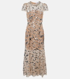 Self-Portrait Sheer sequined cocktail dress