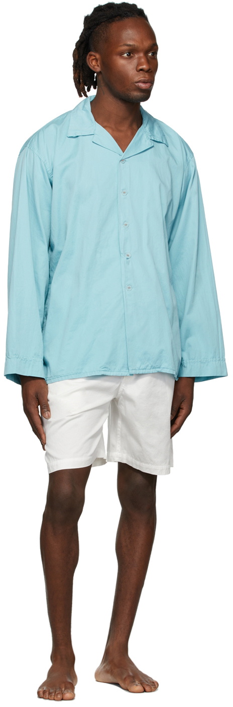 Cleverly Laundry Blue Long Sleeve Pyjama Shirt