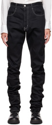 Sulvam Black Straight-Leg Jeans