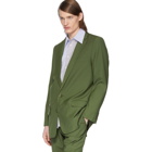 Tibi SSENSE Exclusive Green Eamon Long Blazer