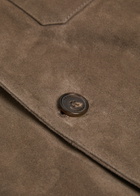 Frame Chore Suede Overshirt Taupe