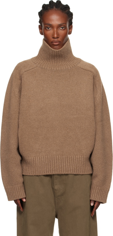 Photo: LE17SEPTEMBRE Brown Raglan Wool Turtleneck