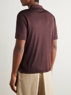 Loro Piana - Valpiana Silk and Cotton-Blend Polo Shirt - Brown