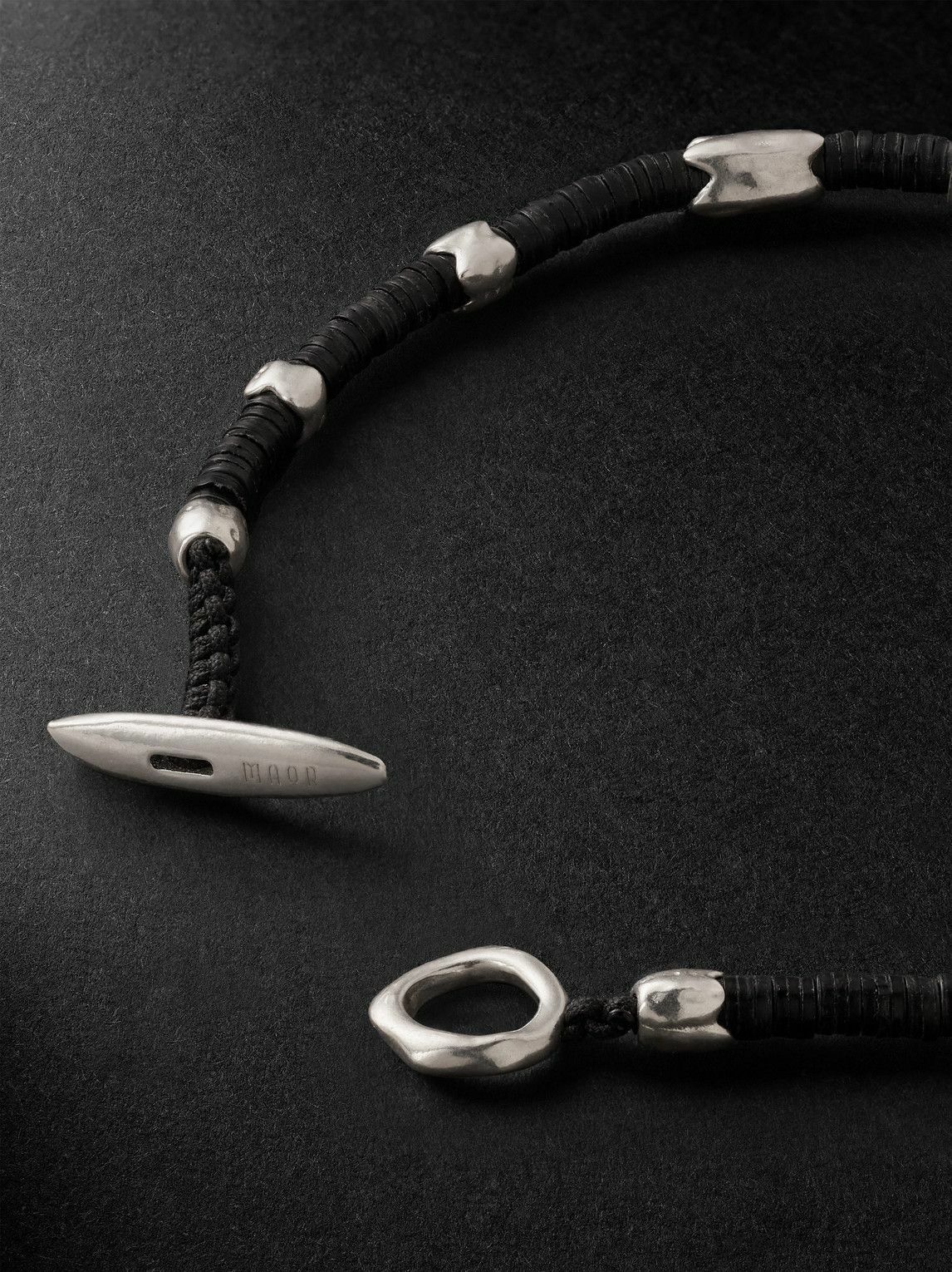 M. Cohen - Dryp Sterling Silver Beaded Bracelet - Black