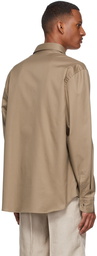 Brioni Taupe Cotton Shirt