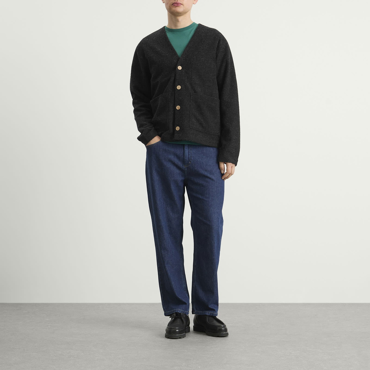 Folk Men's Barrel Leg Pant in Slub Denim