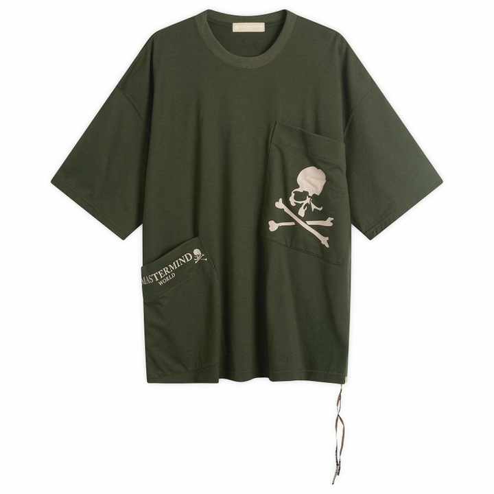 Photo: MASTERMIND WORLD Men's Multi Pocket Short Sleeve T-Shirt in Olive