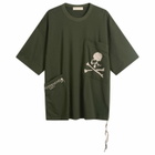 MASTERMIND WORLD Men's Multi Pocket Short Sleeve T-Shirt in Olive