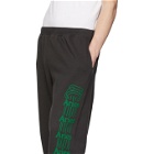 Aries Black and Green Column Lounge Pants