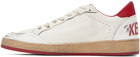 Golden Goose White & Red Ball Star Sneakers