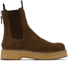 R13 Brown Single Stack Chelsea Boots