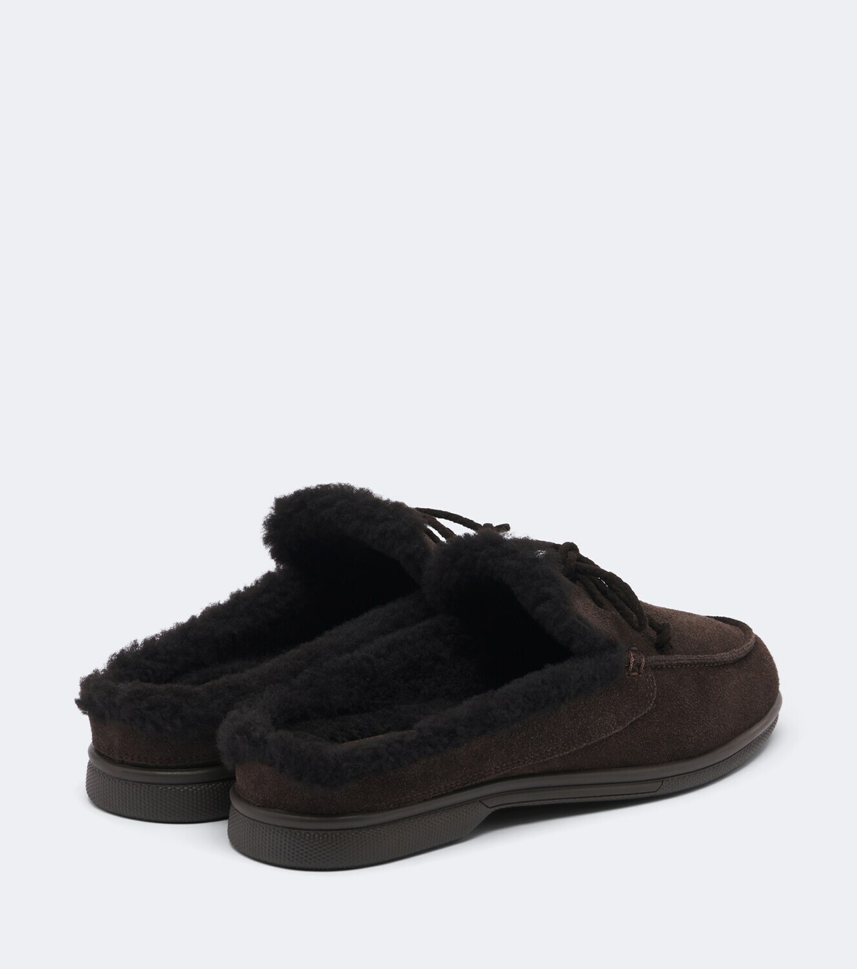 Yves Salomon Shearling-lined suede mules