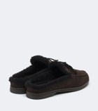 Yves Salomon Shearling-lined suede mules