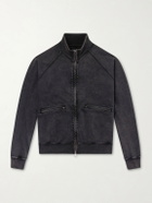 FrizmWORKS - Cotton-Blend Jersey Zip-Up Sweatshirt - Black