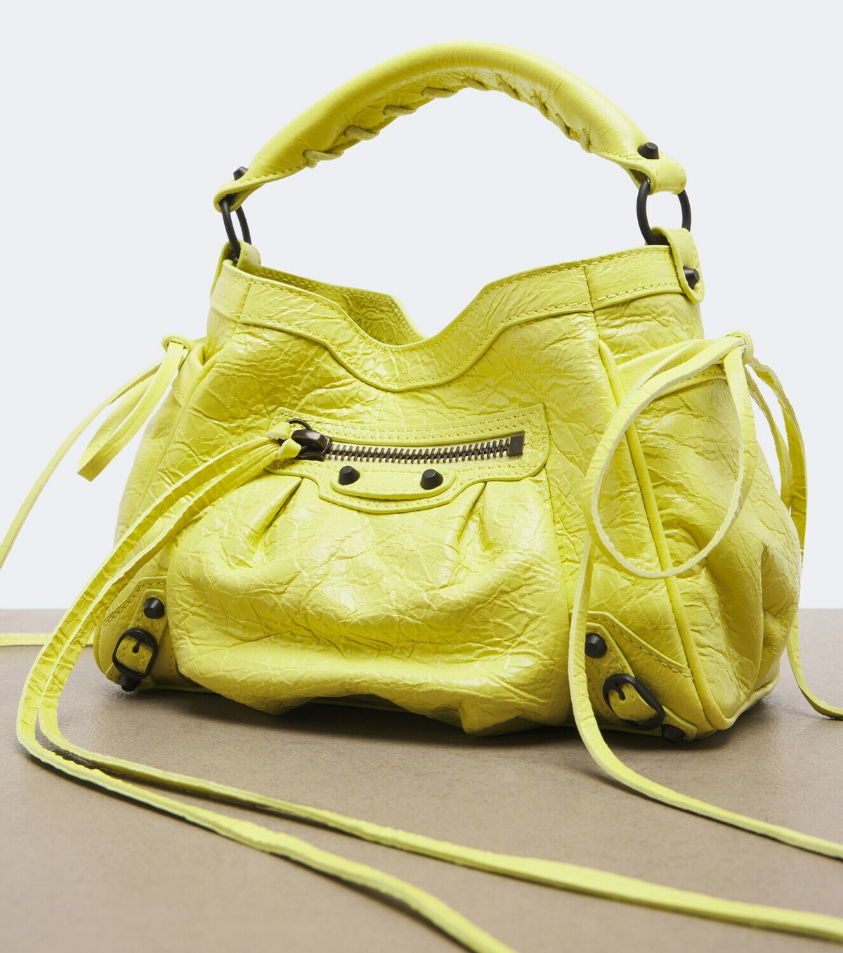 Balenciaga Le City Nano leather top-handle bag