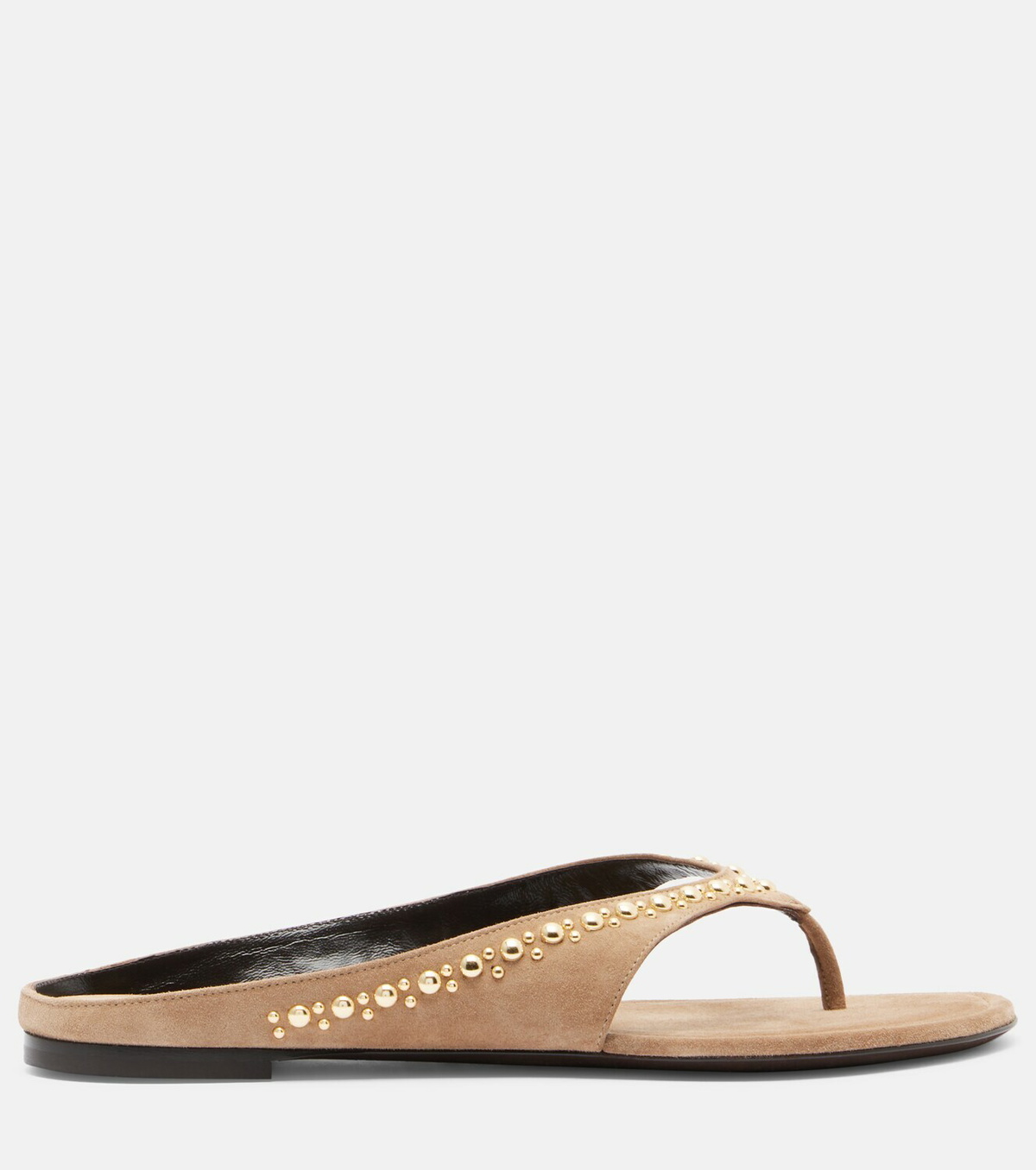 Herbert Levine Sun-kissed embellished suede thong sandals