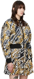 Versace Jeans Couture Black Padded Bomber Jacket