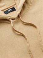 Stussy - Logo-Embroidered Cotton-Jersey Hoodie - Brown