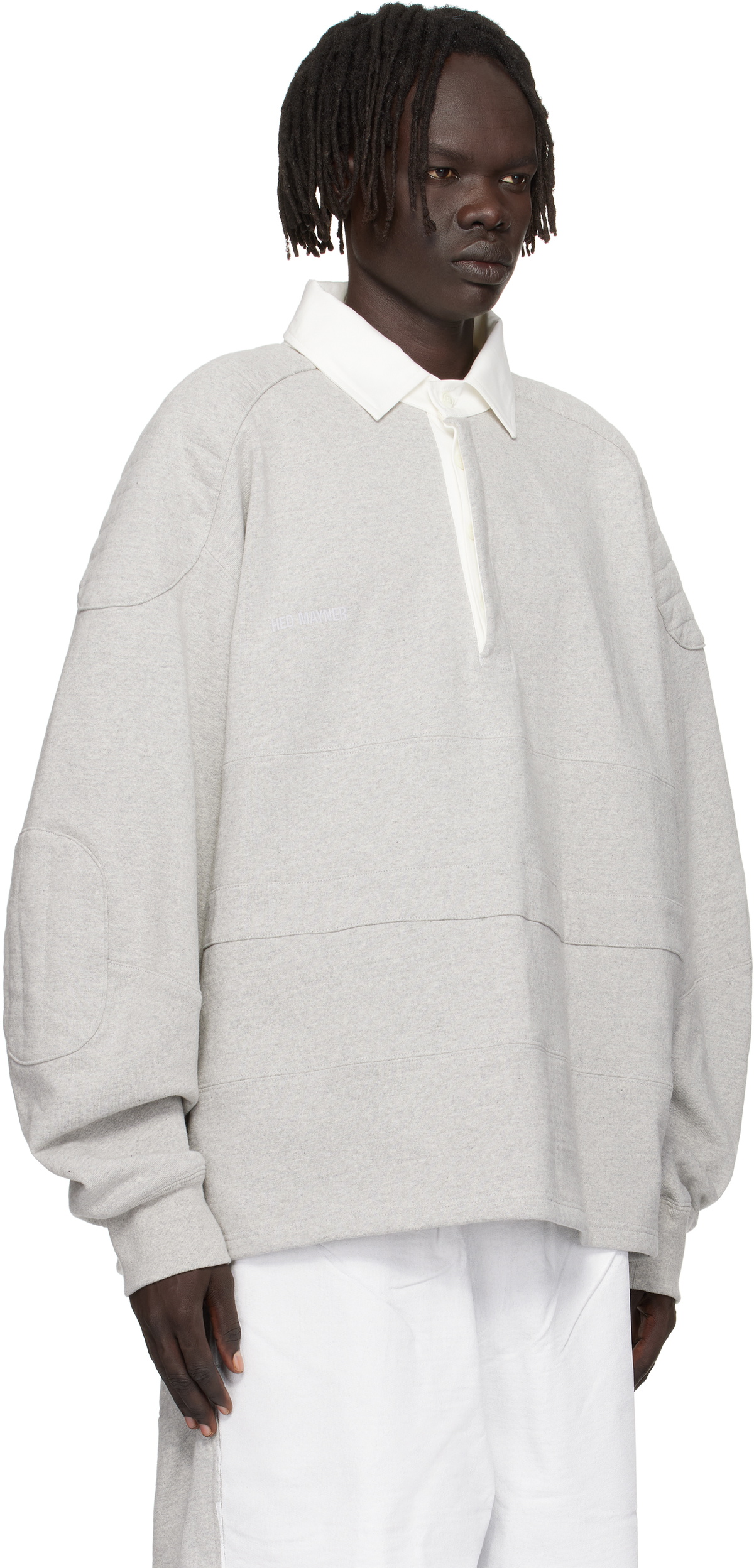 Hed Mayner Gray Paneled Polo