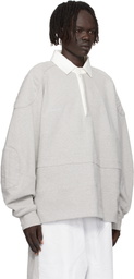 Hed Mayner Gray Paneled Polo