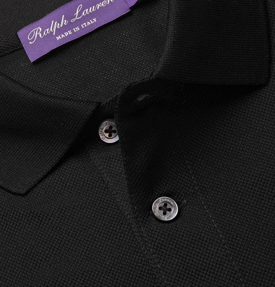 Ralph Lauren Purple Label - Logo-Embroidered Mercerised Cotton
