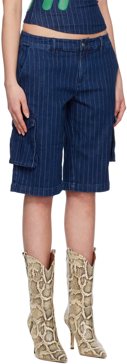 Miaou Blue Dune Denim Shorts