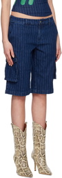 Miaou Blue Dune Denim Shorts