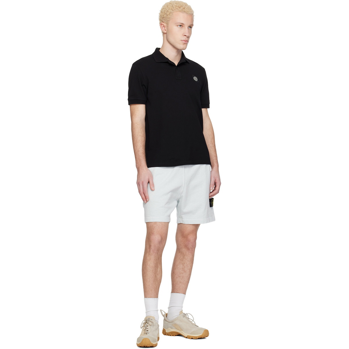 Stone Island Blue 6200014 Malfilé Fleece Old Effect Shorts