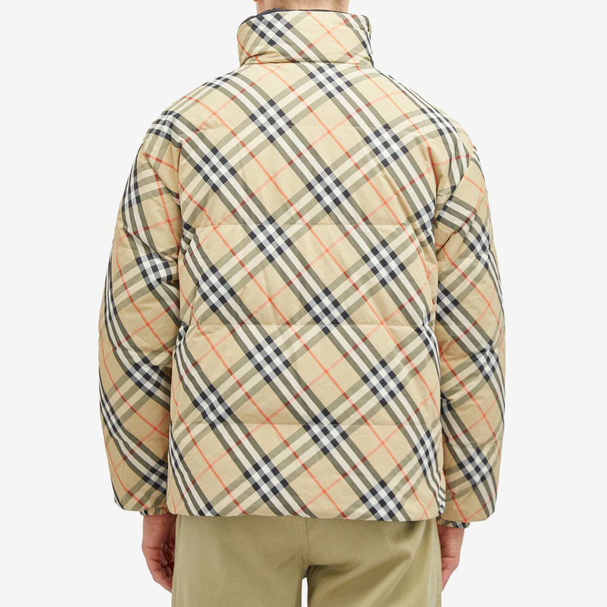 【関税&送料込】Burberry Giacca In Nylon Con Inserti Check Burberry Check Insert Down Jacket | italist