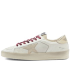 Golden Goose Men's Stardan Leather Sneakers in White/Beige