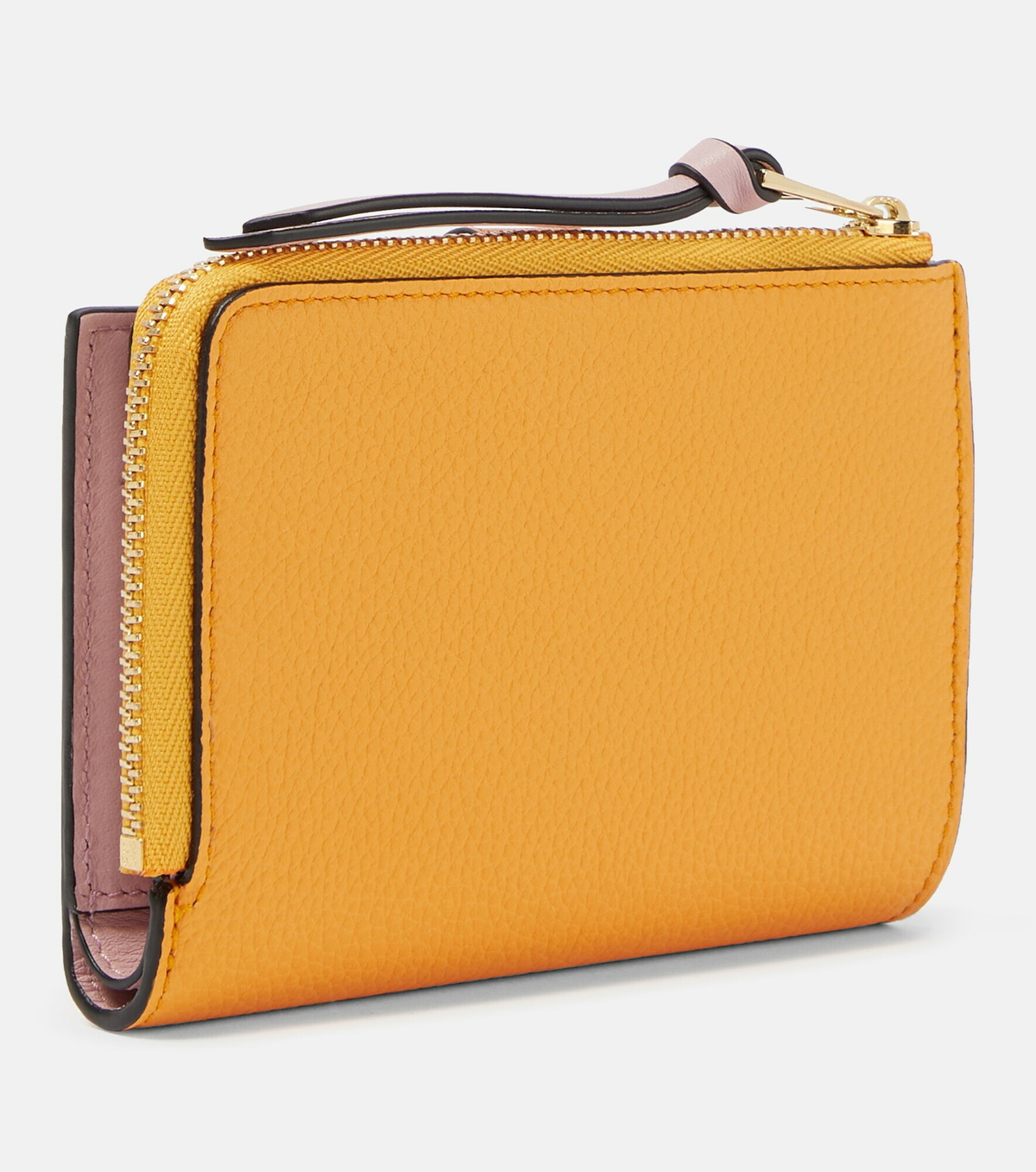 Office bifold wallet in grained leather