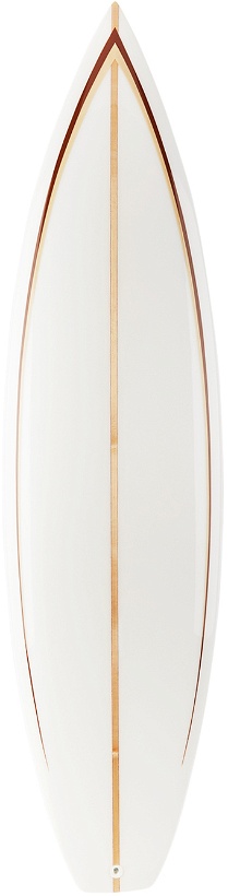 Photo: Stockholm (Surfboard) Club White & Brown 'Prospect' Shortboard, 6 ft 4 in