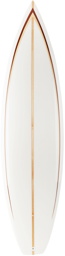 Stockholm (Surfboard) Club White & Brown 'Prospect' Shortboard, 6 ft 4 in