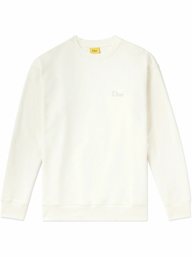 Photo: DIME - Logo-Embroidered Cotton-Jersey Sweatshirt - Neutrals