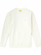 DIME - Logo-Embroidered Cotton-Jersey Sweatshirt - Neutrals