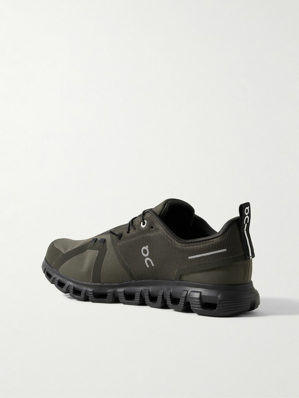 On cloud Thom Browne Men\'s Dark Brown & Black Chunky Mesh Sneakers Amazon.com | On Mens Cloud Hi Waterproof Mesh Ink Brown  main image 4