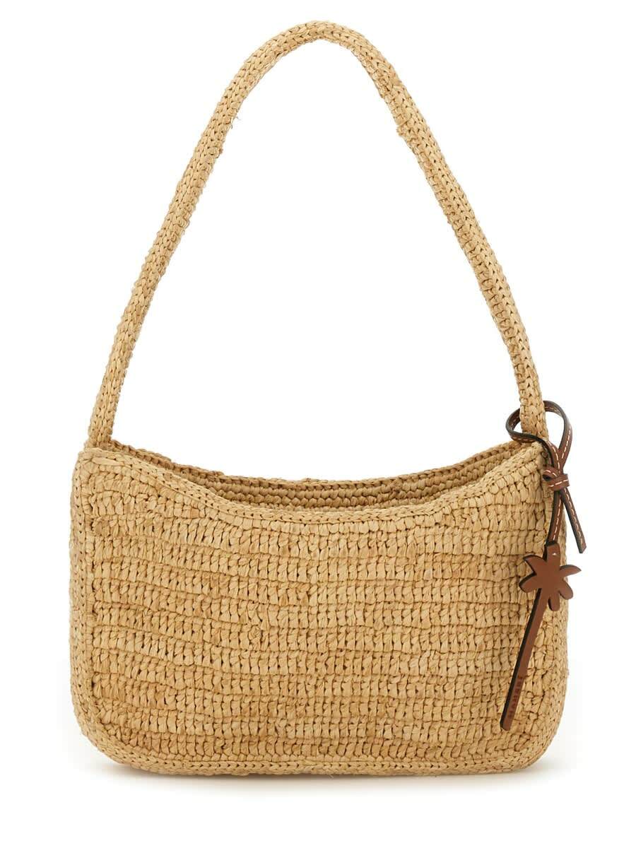 Manebi Raffia Shoulder Bag