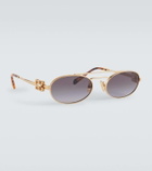 Miu Miu Logo oval sunglasses
