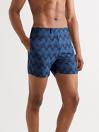 FRESCOBOL CARIOCA - Copacabana Mid-Length Jacquard Swim Shorts - Blue