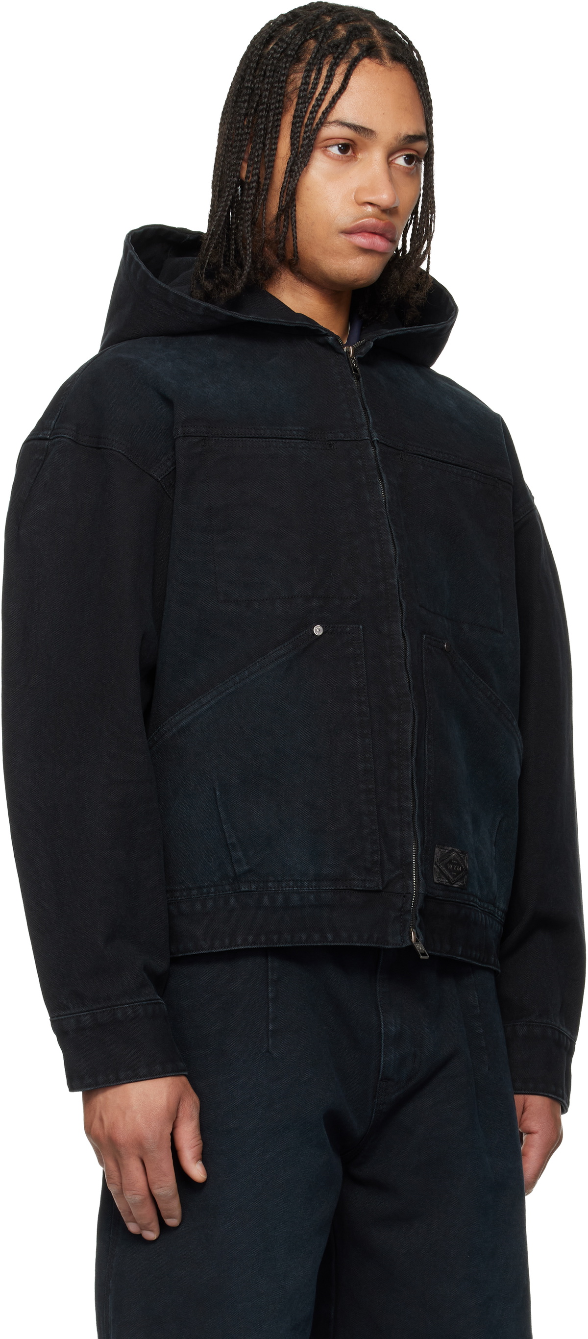 WOOYOUNGMI Navy Hood Dyed Jacket
