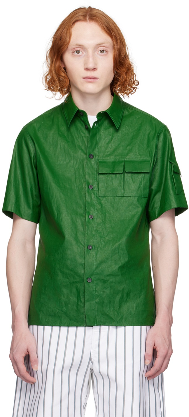 Photo: Ferragamo Green Utility Shirt
