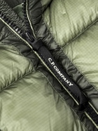C.P. Company - Logo-Appliquéd Quilted D.D. Shell Hooded Down Jacket - Green