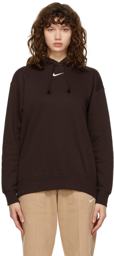 Photo: Nike Brown Fleece Sportswear Essential Hoodie