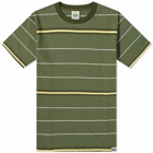 Hikerdelic Men's Yarn Dyed Stripe T-Shirt in Green