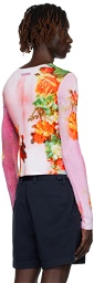 Jean Paul Gaultier Pink Body Long Sleeve T-Shirt