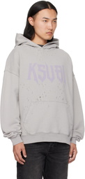 Ksubi Gray Blasted Hoodie