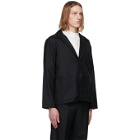 Sasquatchfabrix. Black Wool Tailored Shirt Jacket